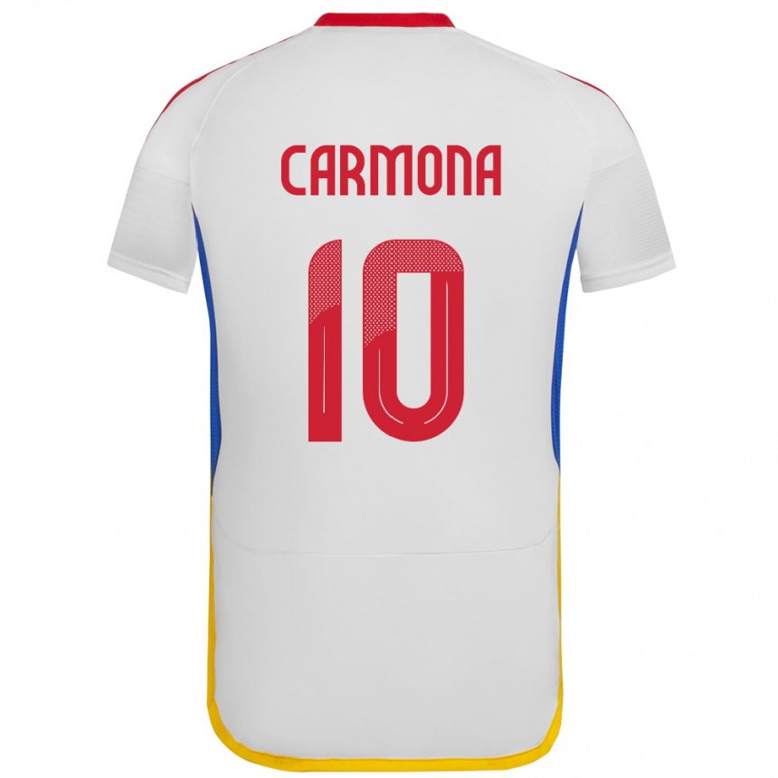 Kids Football Venezuela Wikelman Carmona #10 White Away Jersey 24-26 T-Shirt Nz