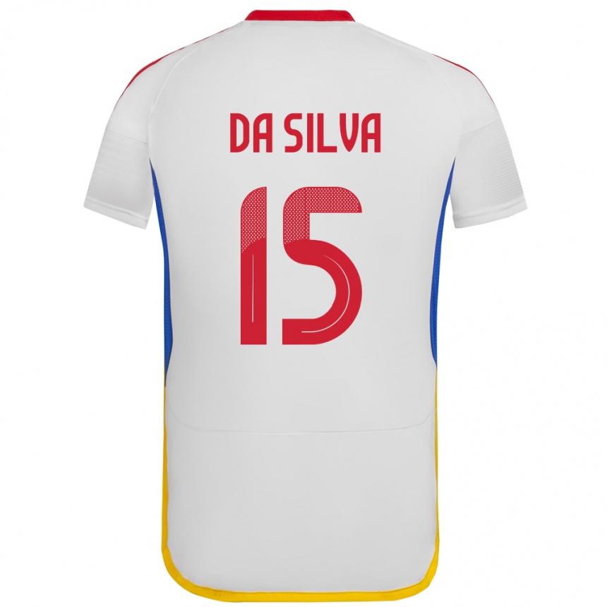 Kids Football Venezuela Cesar Da Silva #15 White Away Jersey 24-26 T-Shirt Nz