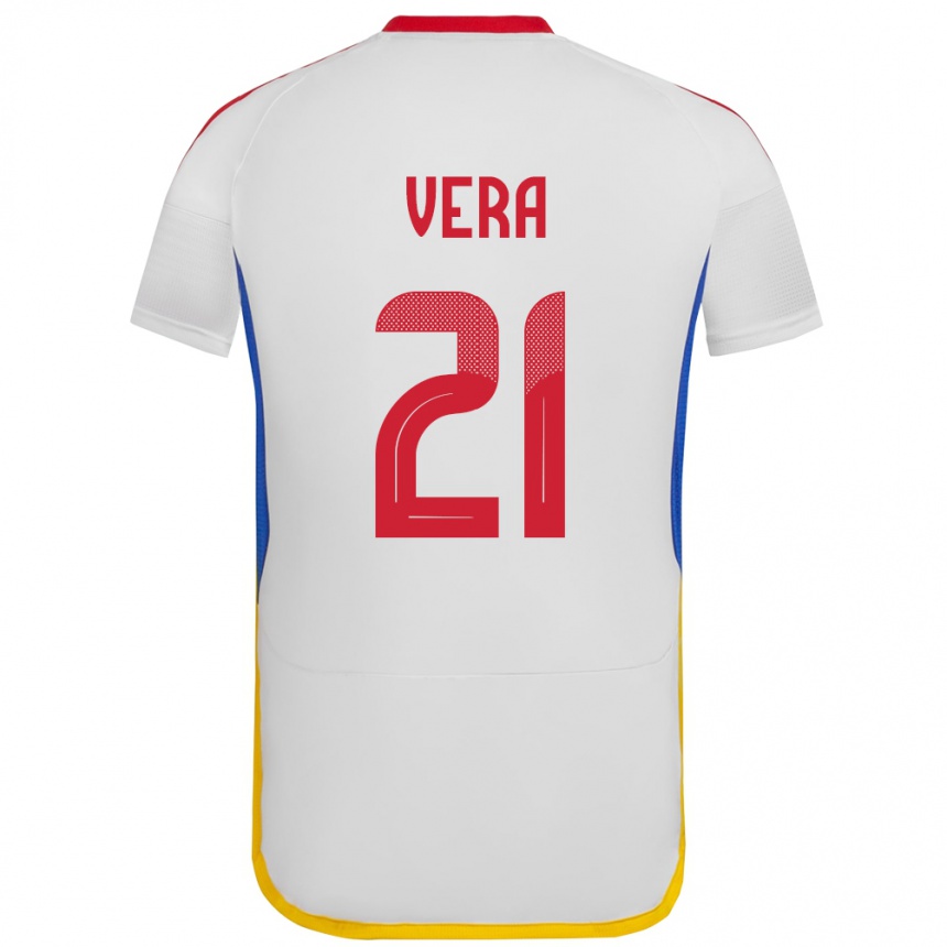 Kids Football Venezuela Andry Vera #21 White Away Jersey 24-26 T-Shirt Nz