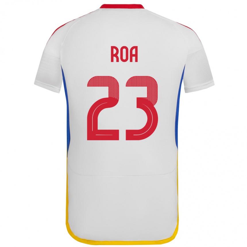 Kids Football Venezuela Keiber Roa #23 White Away Jersey 24-26 T-Shirt Nz