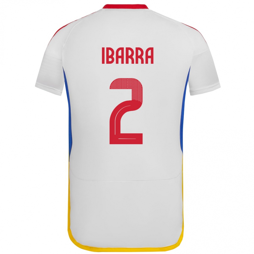 Kids Football Venezuela Pablo Ibarra #2 White Away Jersey 24-26 T-Shirt Nz