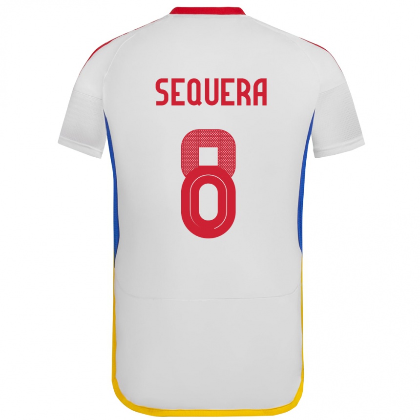 Kids Football Venezuela Giovanny Sequera #8 White Away Jersey 24-26 T-Shirt Nz