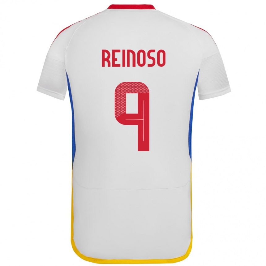 Kids Football Venezuela Lucciano Reinoso #9 White Away Jersey 24-26 T-Shirt Nz