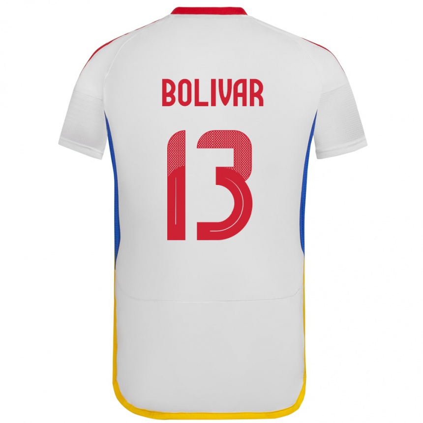 Kids Football Venezuela Salvador Bolívar #13 White Away Jersey 24-26 T-Shirt Nz