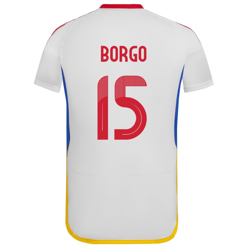 Kids Football Venezuela Ángel Borgo #15 White Away Jersey 24-26 T-Shirt Nz