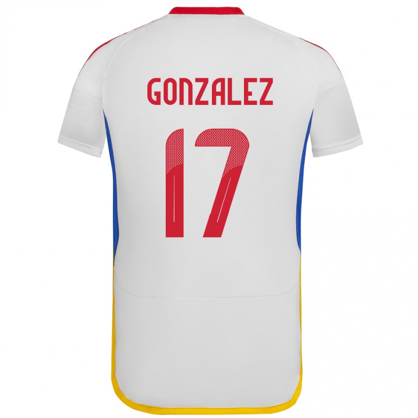 Kids Football Venezuela Mayken González #17 White Away Jersey 24-26 T-Shirt Nz