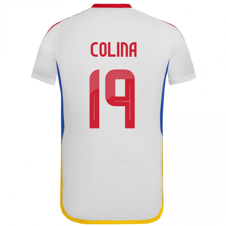 Kids Football Venezuela Junior Colina #19 White Away Jersey 24-26 T-Shirt Nz