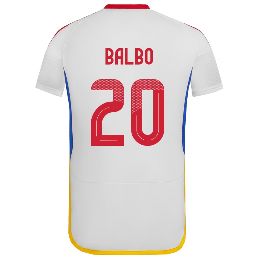 Kids Football Venezuela Luis Balbo #20 White Away Jersey 24-26 T-Shirt Nz