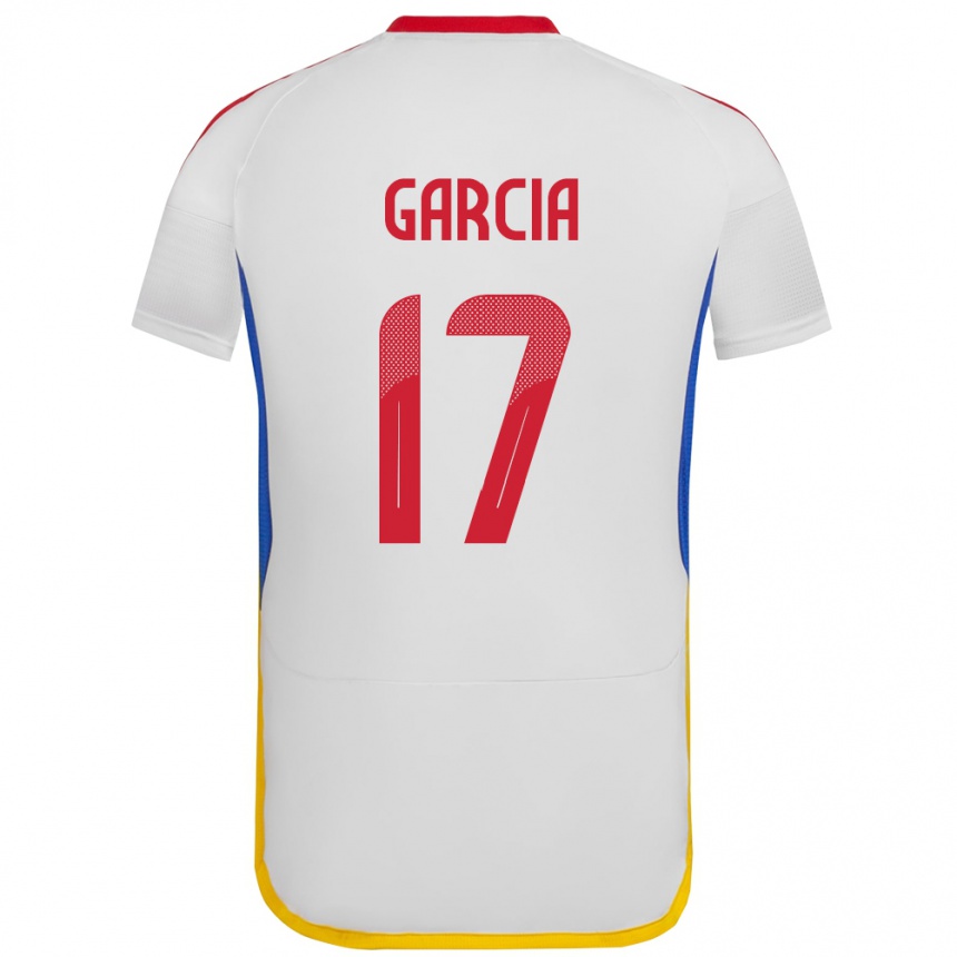 Kids Football Venezuela Gabriela García #17 White Away Jersey 24-26 T-Shirt Nz