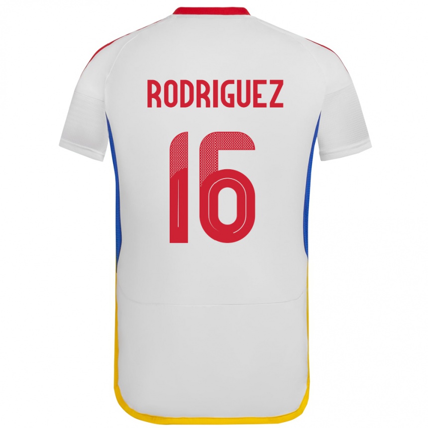 Kids Football Venezuela Arianna Rodríguez #16 White Away Jersey 24-26 T-Shirt Nz