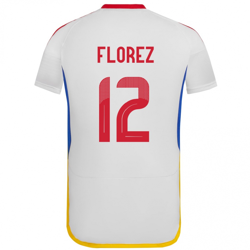 Kids Football Venezuela Génesis Flórez #12 White Away Jersey 24-26 T-Shirt Nz