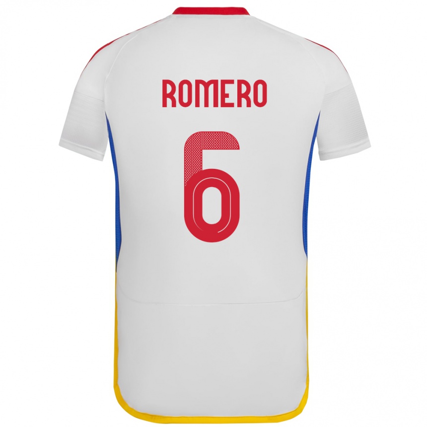 Kids Football Venezuela Michelle Romero #6 White Away Jersey 24-26 T-Shirt Nz