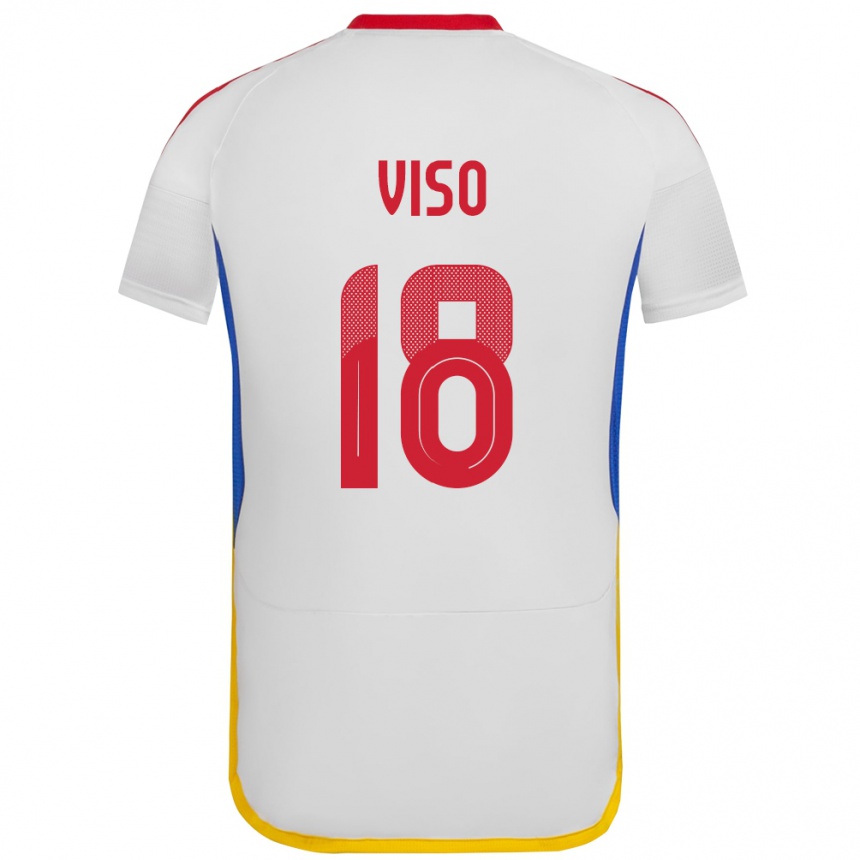 Kids Football Venezuela Ysaura Viso #18 White Away Jersey 24-26 T-Shirt Nz