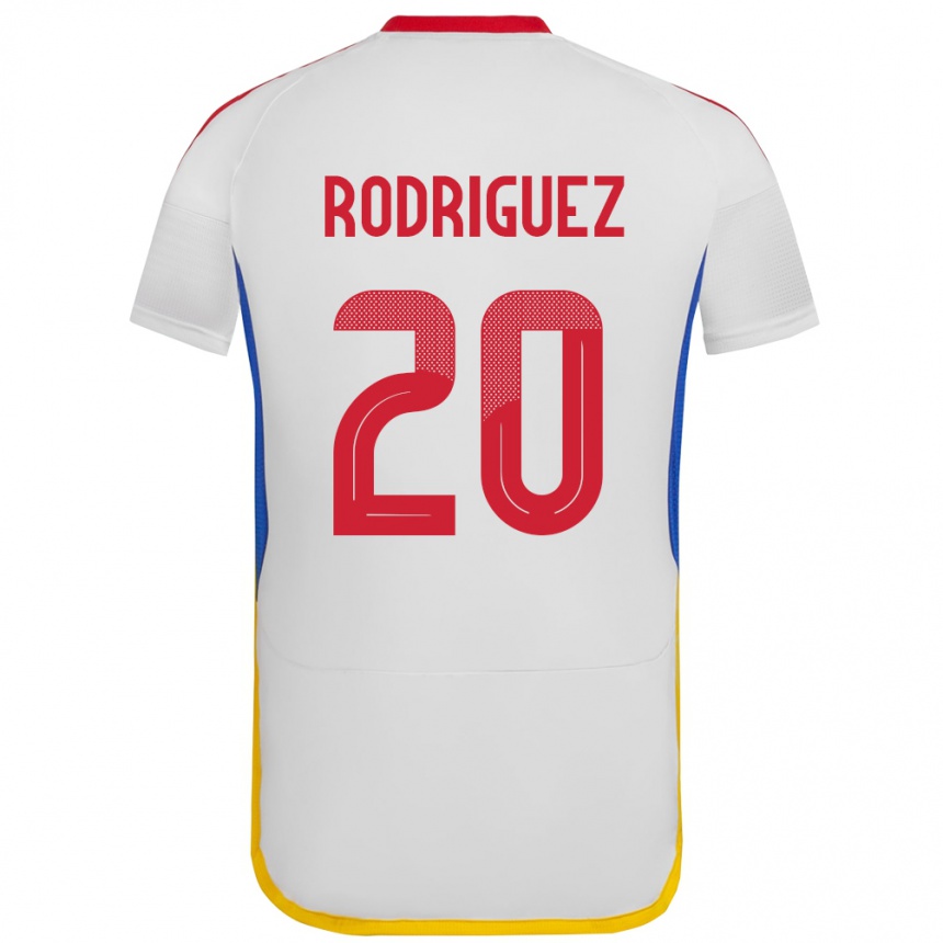 Kids Football Venezuela Dayana Rodríguez #20 White Away Jersey 24-26 T-Shirt Nz