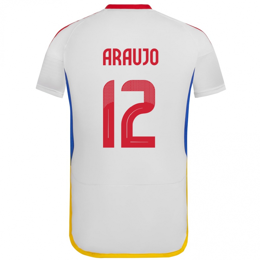 Kids Football Venezuela Sabrina Araujo #12 White Away Jersey 24-26 T-Shirt Nz