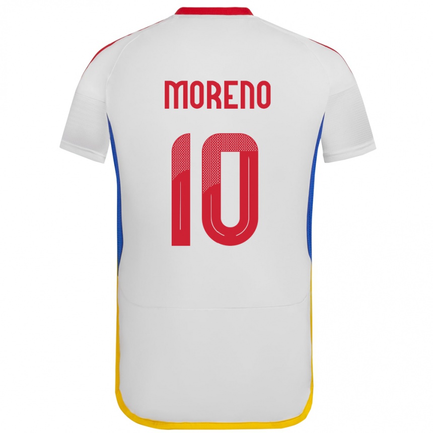 Kids Football Venezuela Yerliane Moreno #10 White Away Jersey 24-26 T-Shirt Nz