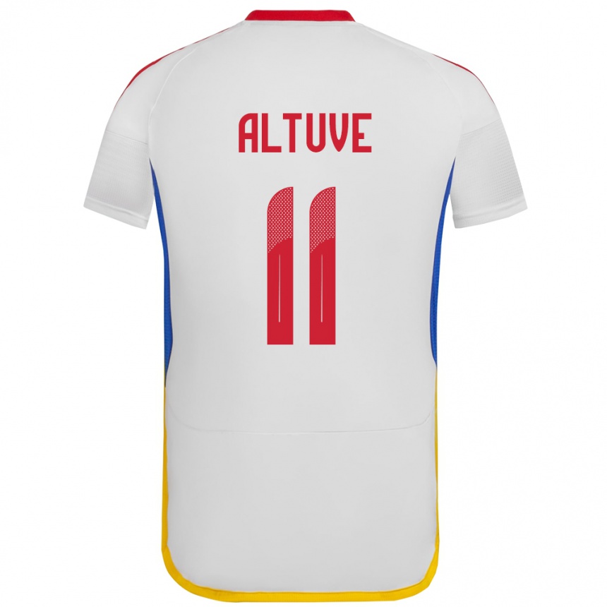 Kids Football Venezuela Oriana Altuve #11 White Away Jersey 24-26 T-Shirt Nz