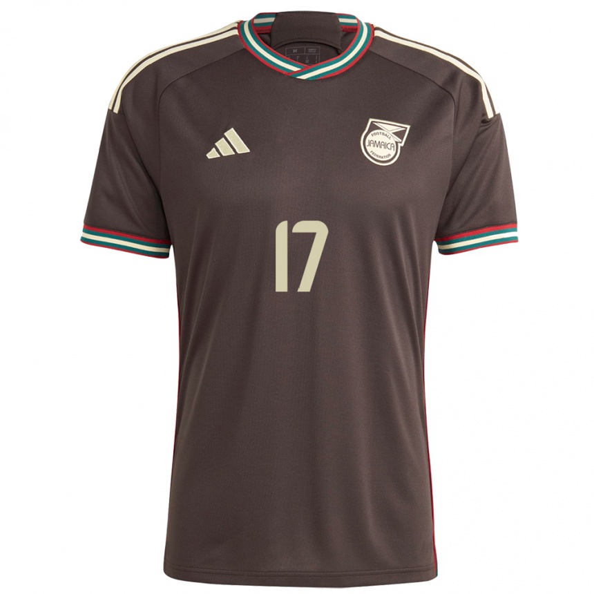 Kids Football Jamaica Zoe Vidaurre #17 Night Brown Away Jersey 24-26 T-Shirt Nz