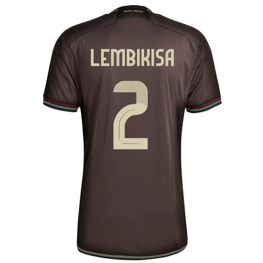 Kids Football Jamaica Dexter Lembikisa #2 Night Brown Away Jersey 24-26 T-Shirt Nz