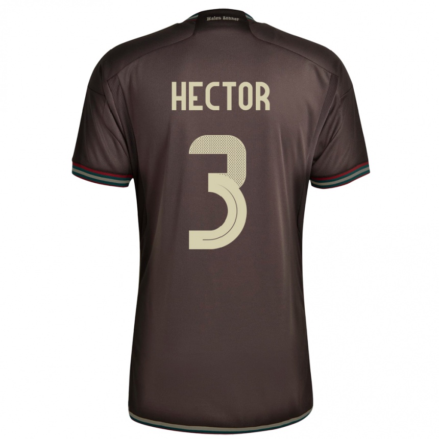 Kids Football Jamaica Michael Hector #3 Night Brown Away Jersey 24-26 T-Shirt Nz