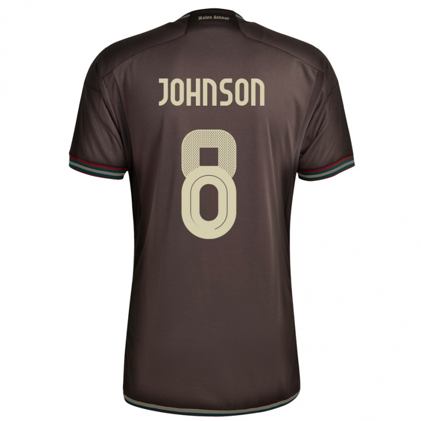 Kids Football Jamaica Daniel Johnson #8 Night Brown Away Jersey 24-26 T-Shirt Nz