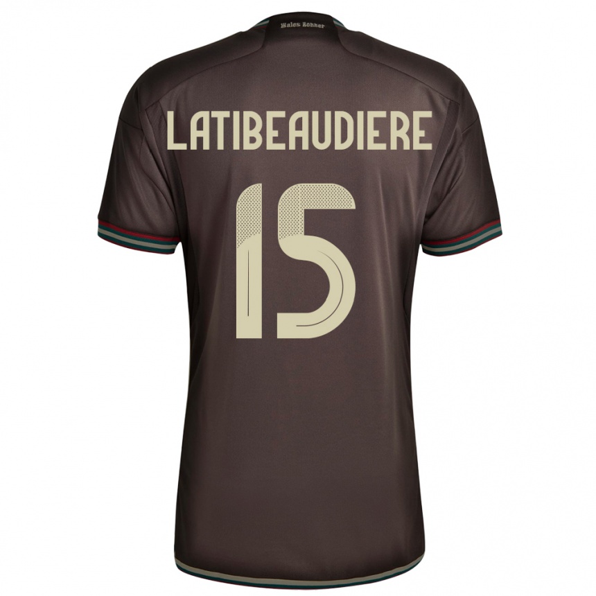 Kids Football Jamaica Joel Latibeaudiere #15 Night Brown Away Jersey 24-26 T-Shirt Nz