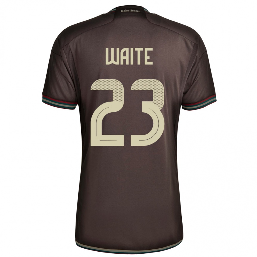 Kids Football Jamaica Jahmali Waite #23 Night Brown Away Jersey 24-26 T-Shirt Nz