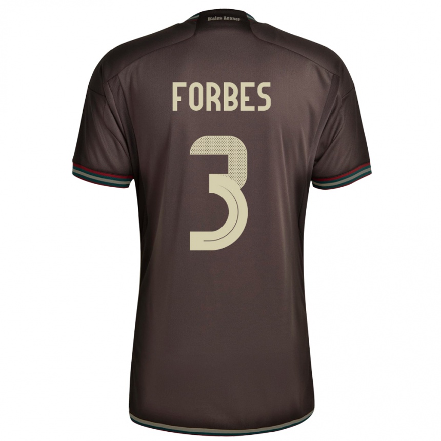 Kids Football Jamaica Michael Forbes #3 Night Brown Away Jersey 24-26 T-Shirt Nz