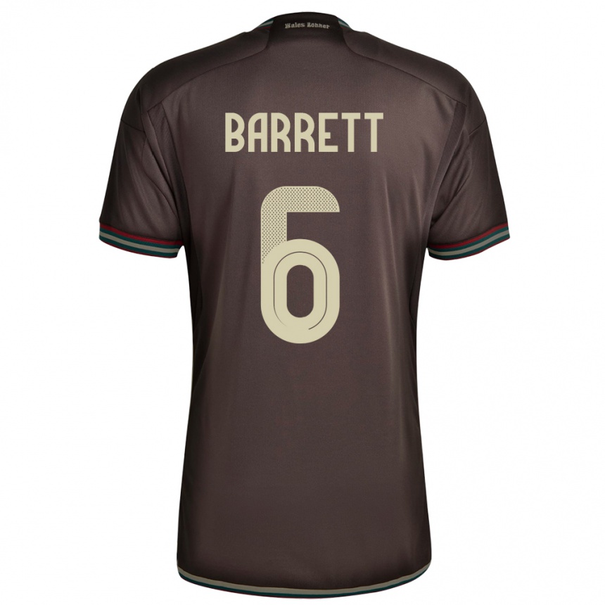 Kids Football Jamaica Ronaldo Barrett #6 Night Brown Away Jersey 24-26 T-Shirt Nz