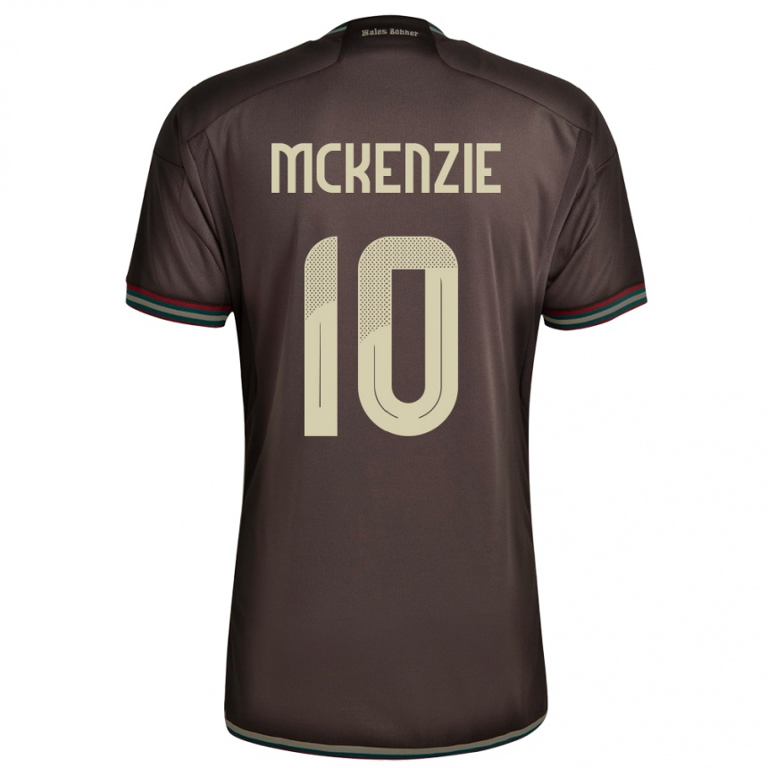 Kids Football Jamaica Denzel Mckenzie #10 Night Brown Away Jersey 24-26 T-Shirt Nz