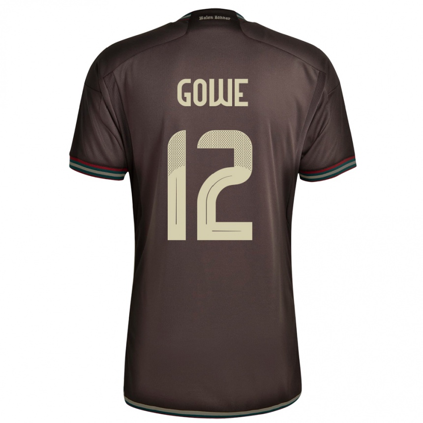 Kids Football Jamaica Tyrese Gowe #12 Night Brown Away Jersey 24-26 T-Shirt Nz