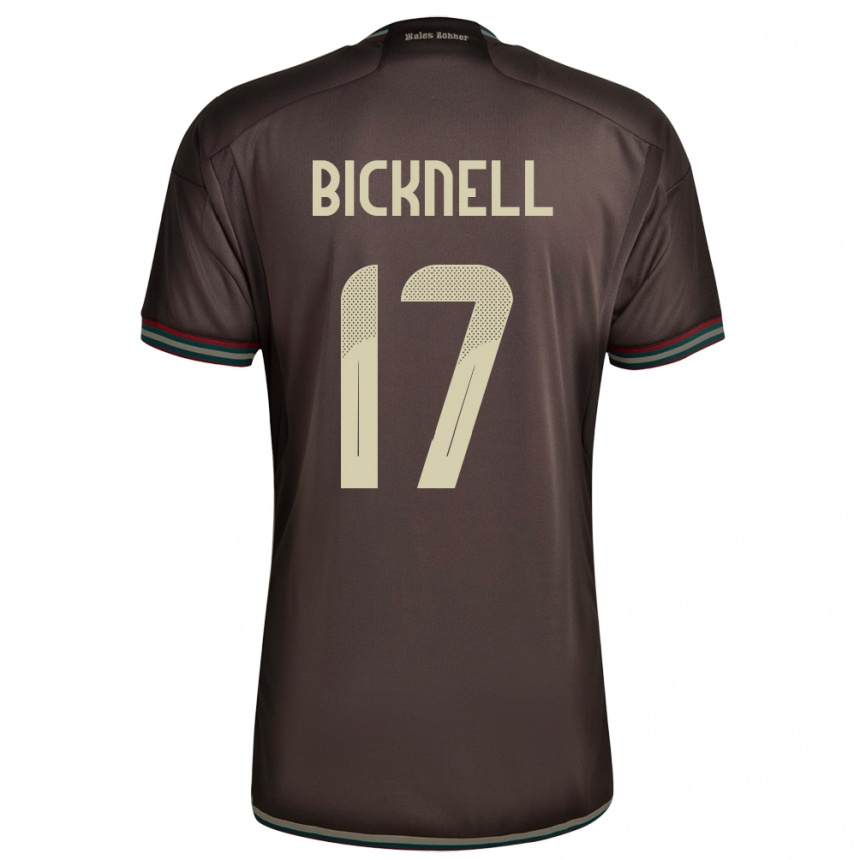 Kids Football Jamaica Alexander Bicknell #17 Night Brown Away Jersey 24-26 T-Shirt Nz