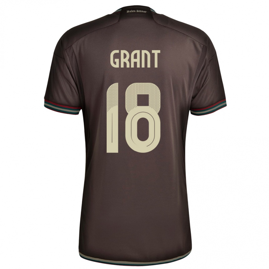 Kids Football Jamaica George Grant #18 Night Brown Away Jersey 24-26 T-Shirt Nz