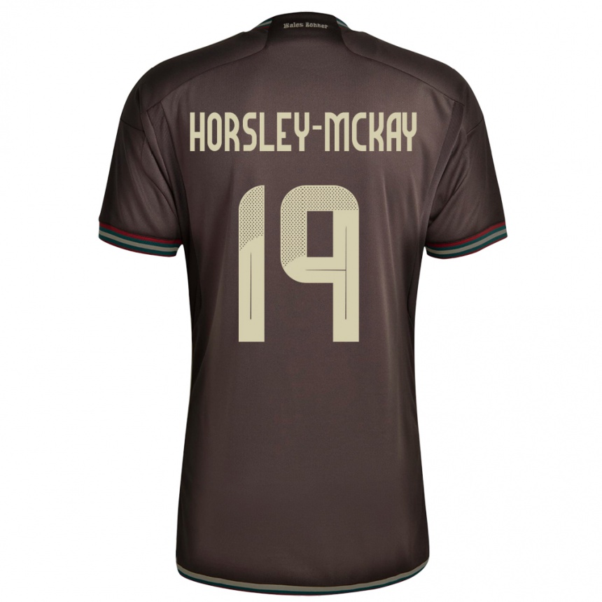 Kids Football Jamaica Kyron Horsley-Mckay #19 Night Brown Away Jersey 24-26 T-Shirt Nz