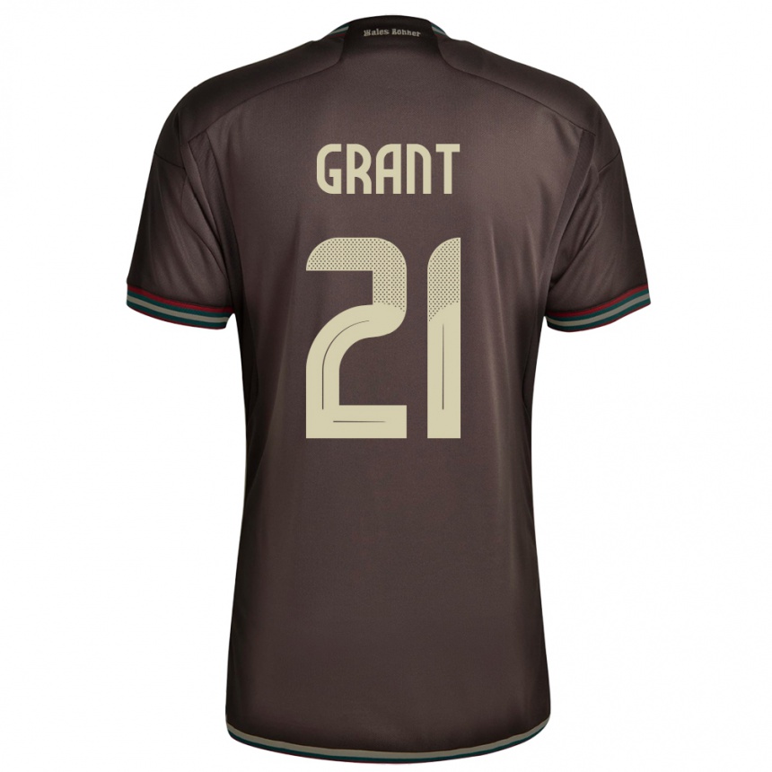 Kids Football Jamaica Joshua Grant #21 Night Brown Away Jersey 24-26 T-Shirt Nz