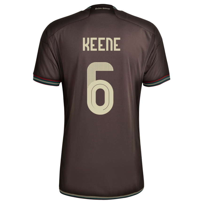 Kids Football Jamaica Alika Keene #6 Night Brown Away Jersey 24-26 T-Shirt Nz