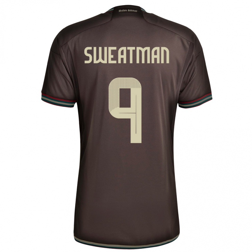 Kids Football Jamaica Marlo Sweatman #9 Night Brown Away Jersey 24-26 T-Shirt Nz