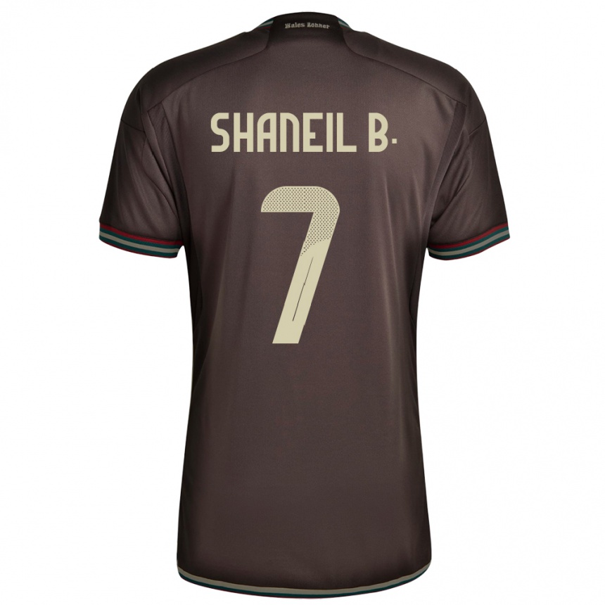 Kids Football Jamaica Shaneil Buckley #7 Night Brown Away Jersey 24-26 T-Shirt Nz