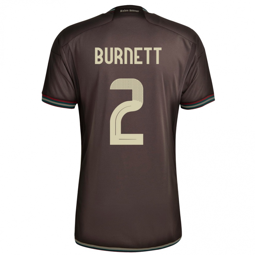 Kids Football Jamaica Theanna Burnett #2 Night Brown Away Jersey 24-26 T-Shirt Nz