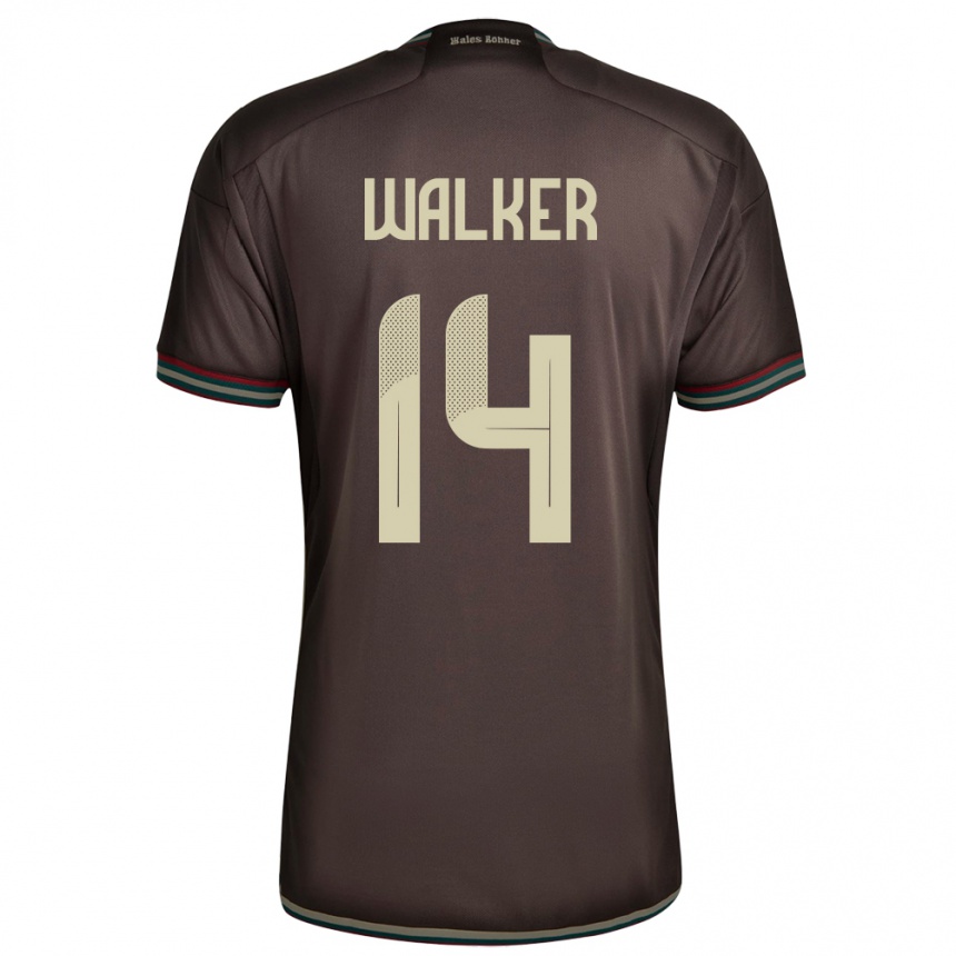 Kids Football Jamaica Ricshya Walker #14 Night Brown Away Jersey 24-26 T-Shirt Nz