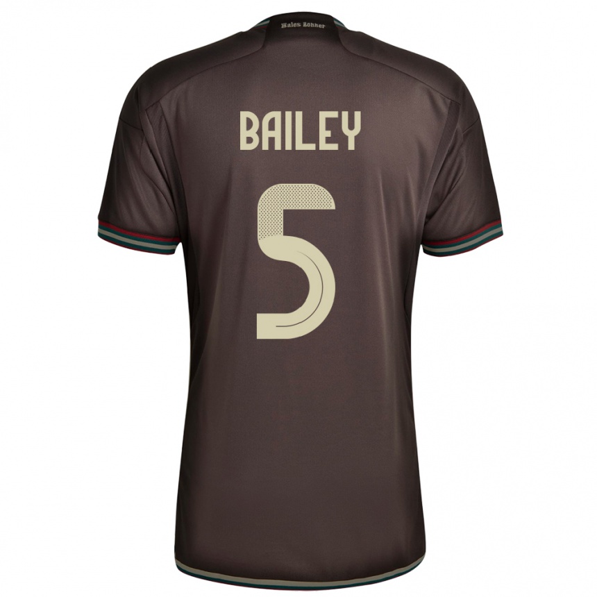 Kids Football Jamaica Jade Bailey #5 Night Brown Away Jersey 24-26 T-Shirt Nz