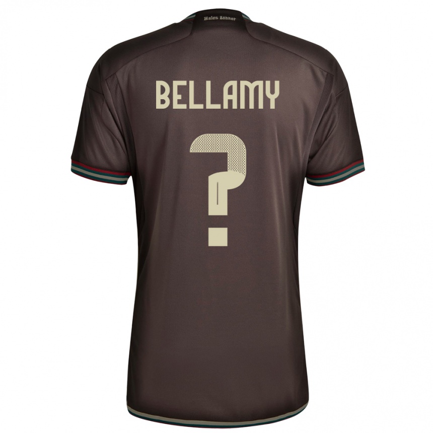 Kids Football Jamaica Sydney Bellamy #0 Night Brown Away Jersey 24-26 T-Shirt Nz