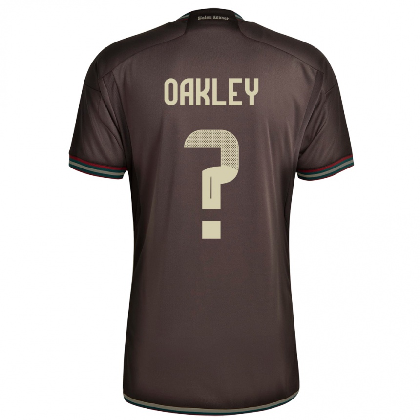 Kids Football Jamaica Katie Oakley #0 Night Brown Away Jersey 24-26 T-Shirt Nz