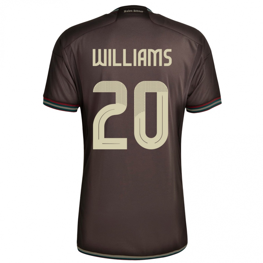 Kids Football Jamaica Victoria Williams #20 Night Brown Away Jersey 24-26 T-Shirt Nz