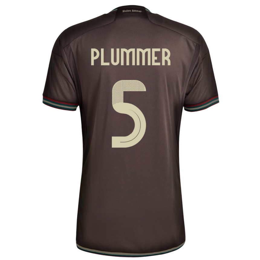 Kids Football Jamaica Konya Plummer #5 Night Brown Away Jersey 24-26 T-Shirt Nz