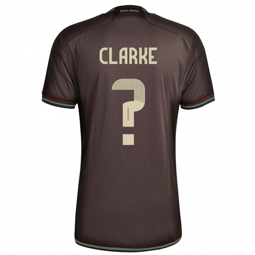 Kids Football Jamaica Sydoney Clarke #0 Night Brown Away Jersey 24-26 T-Shirt Nz