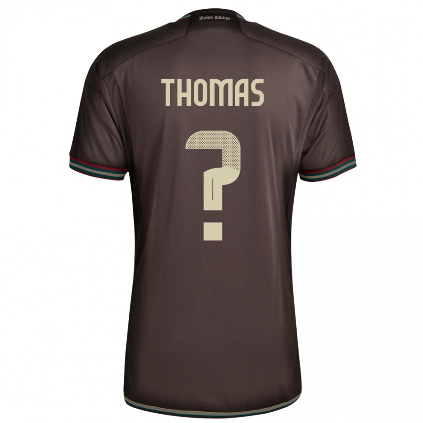 Kids Football Jamaica Kersha Thomas #0 Night Brown Away Jersey 24-26 T-Shirt Nz