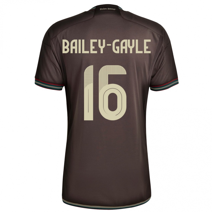 Kids Football Jamaica Paige Bailey-Gayle #16 Night Brown Away Jersey 24-26 T-Shirt Nz