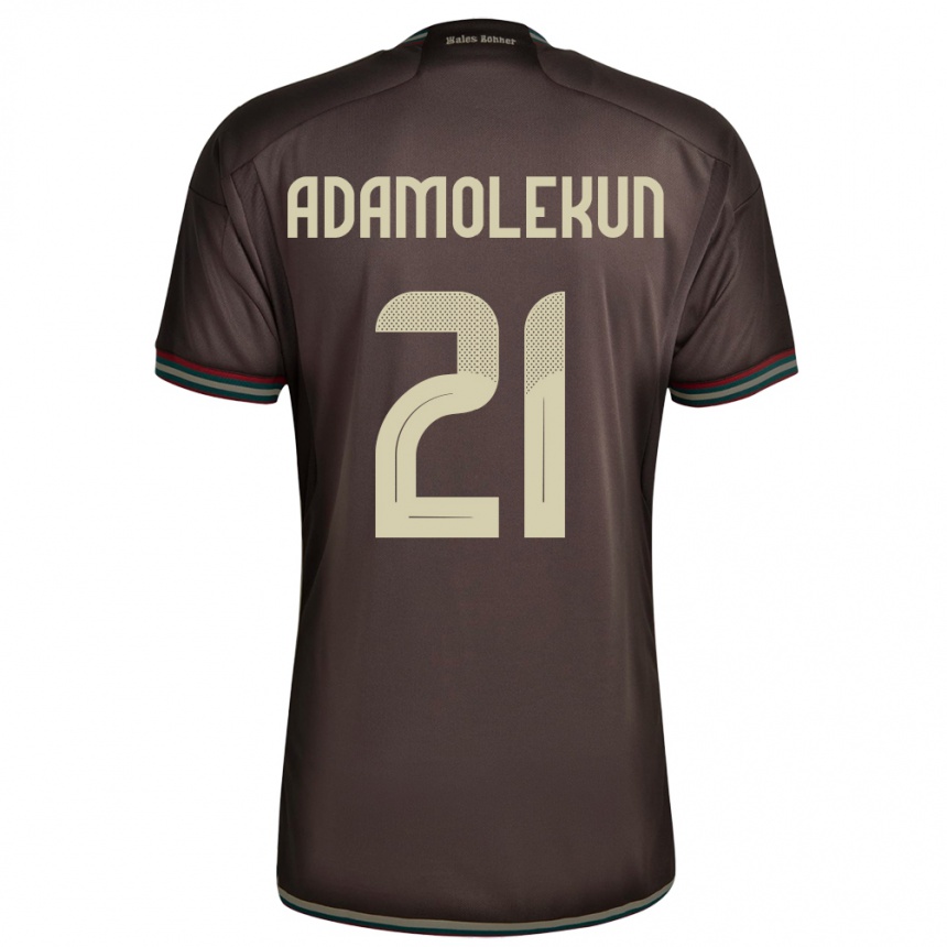 Kids Football Jamaica Olufolasade Adamolekun #21 Night Brown Away Jersey 24-26 T-Shirt Nz