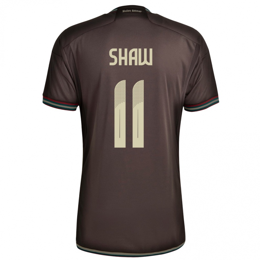 Kids Football Jamaica Khadija Shaw #11 Night Brown Away Jersey 24-26 T-Shirt Nz